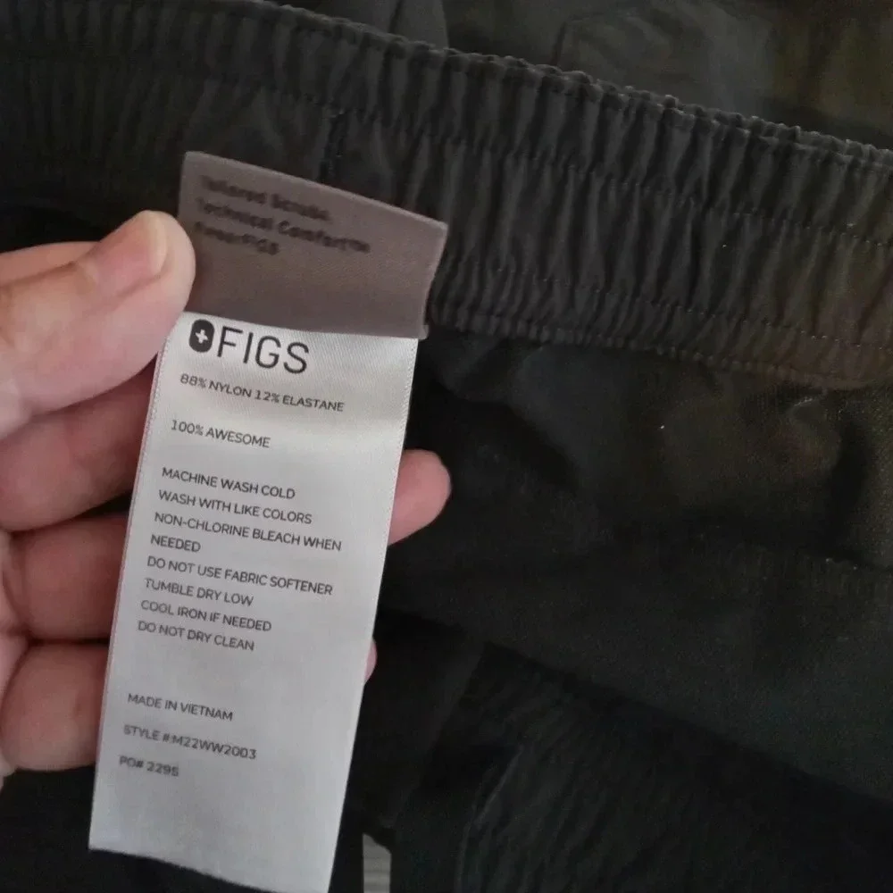 Figs technical pro tailored trouser scrub pants straight leg men's small